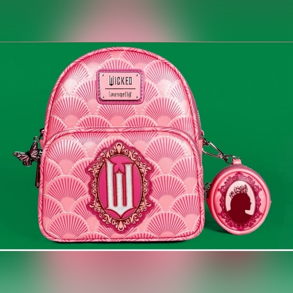 Loungefly Wicked Glinda Convertible Mini Backpack NWT - Picture 2 of 8